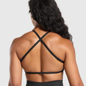 Hot Gymshark Adapt Camo Cross Back Sports Bra Black/AsphaltGrey