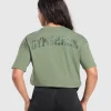 Best Gymshark Adapt Camo Graphic Oversized Top ForceGreen