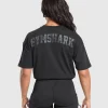 Fashion Gymshark Adapt Camo Graphic Oversized Top Black