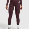 Discount Gymshark Adapt Camo Seamless Leggings PlumBrown/BurgundyBrown