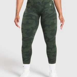 Hot Gymshark Adapt Camo Seamless Leggings VictoryGreen/ForceGreen