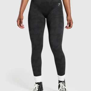 Outlet Gymshark Adapt Camo Seamless Leggings Black/AsphaltGrey