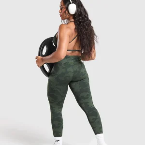 Hot Gymshark Adapt Camo Seamless Leggings VictoryGreen/ForceGreen