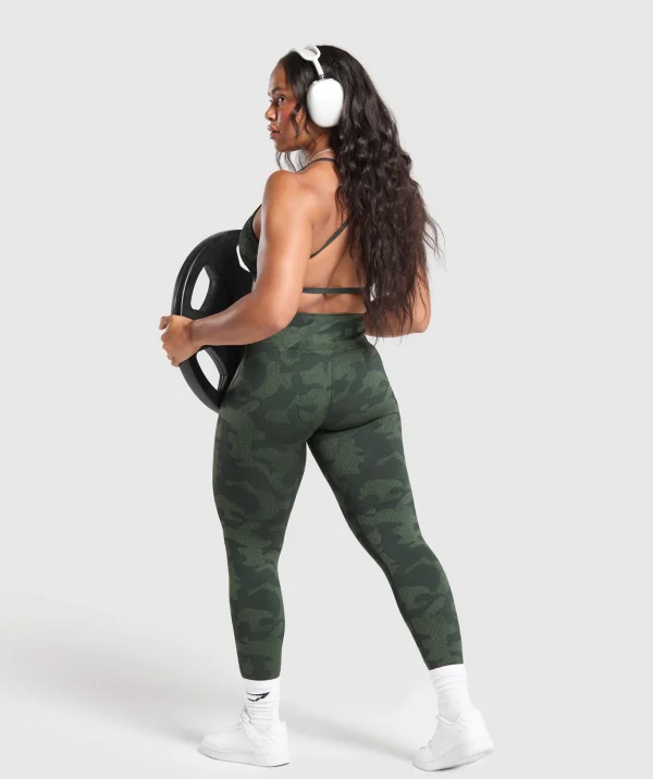 Hot Gymshark Adapt Camo Seamless Leggings VictoryGreen/ForceGreen