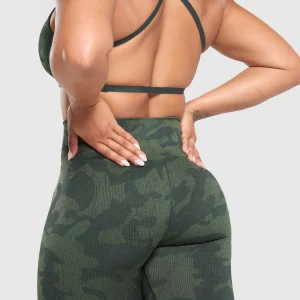 Hot Gymshark Adapt Camo Seamless Leggings VictoryGreen/ForceGreen