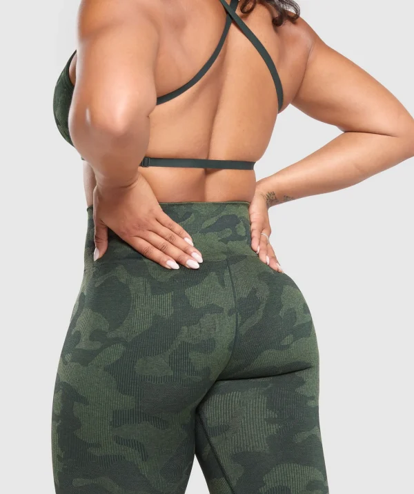 Hot Gymshark Adapt Camo Seamless Leggings VictoryGreen/ForceGreen