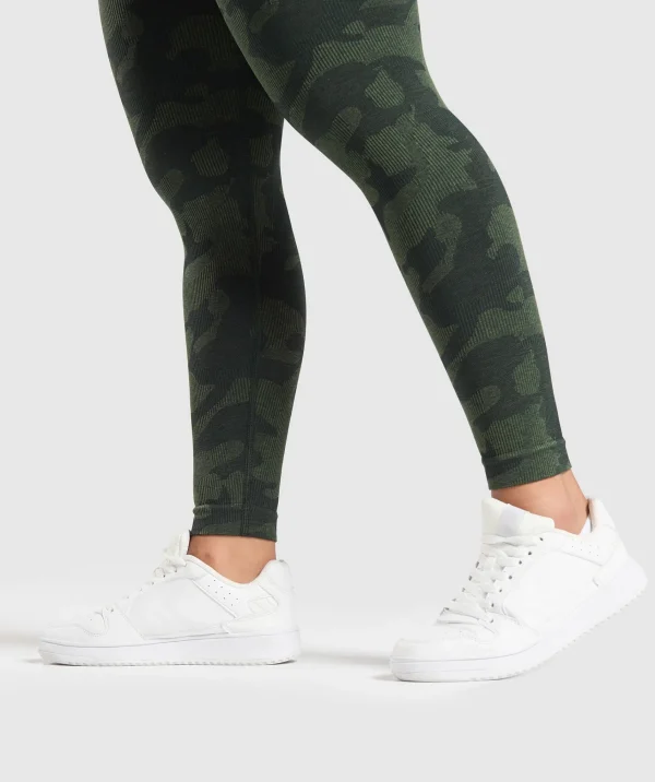 Hot Gymshark Adapt Camo Seamless Leggings VictoryGreen/ForceGreen