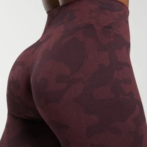 Discount Gymshark Adapt Camo Seamless Leggings PlumBrown/BurgundyBrown