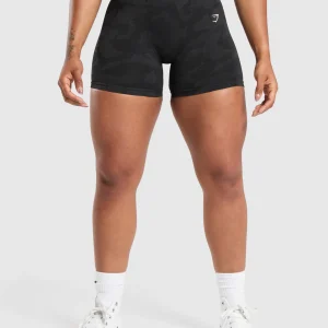 Discount Gymshark Adapt Camo Seamless Shorts Black/AsphaltGrey