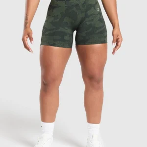 Fashion Gymshark Adapt Camo Seamless Shorts VictoryGreen/ForceGreen