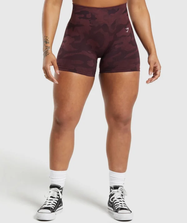 Online Gymshark Adapt Camo Seamless Shorts PlumBrown/BurgundyBrown