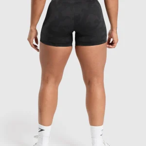 Discount Gymshark Adapt Camo Seamless Shorts Black/AsphaltGrey