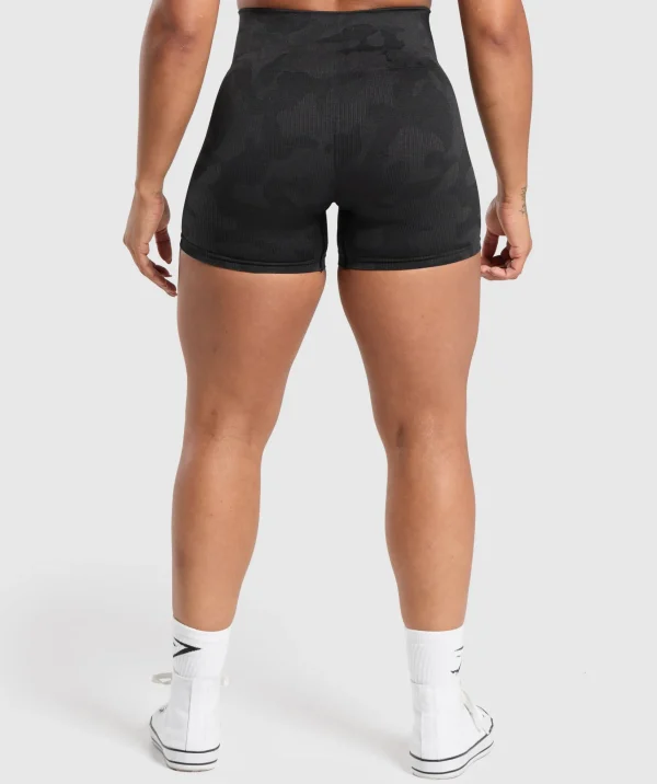 Discount Gymshark Adapt Camo Seamless Shorts Black/AsphaltGrey