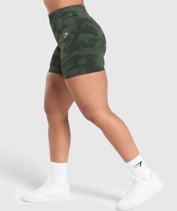 Fashion Gymshark Adapt Camo Seamless Shorts VictoryGreen/ForceGreen