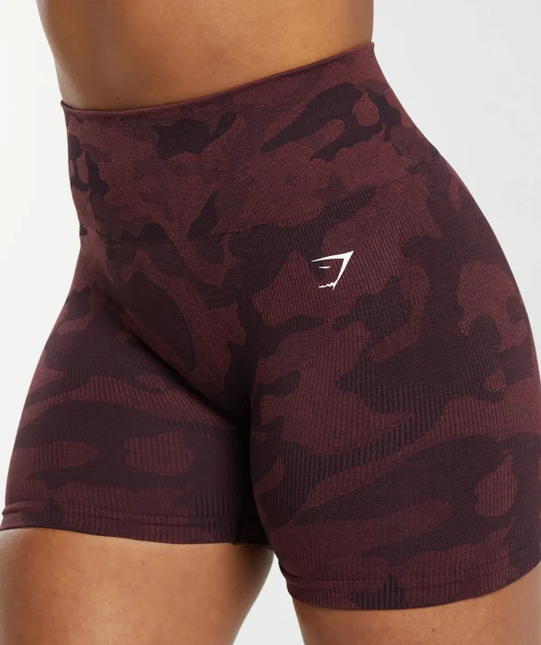 Online Gymshark Adapt Camo Seamless Shorts PlumBrown/BurgundyBrown