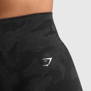 Discount Gymshark Adapt Camo Seamless Shorts Black/AsphaltGrey