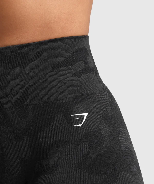 Discount Gymshark Adapt Camo Seamless Shorts Black/AsphaltGrey