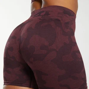 Online Gymshark Adapt Camo Seamless Shorts PlumBrown/BurgundyBrown