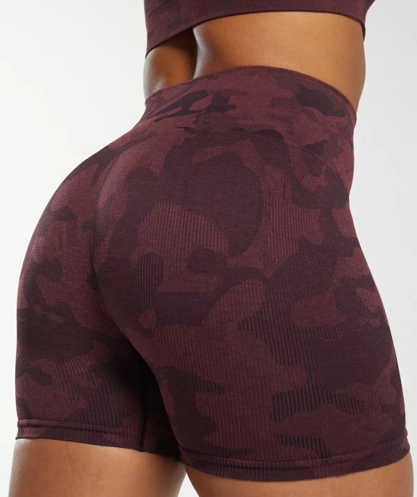 Online Gymshark Adapt Camo Seamless Shorts PlumBrown/BurgundyBrown