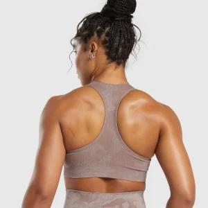 Fashion Gymshark Adapt Camo Seamless Sports Bra- Mocha Mauve/Stone Pink