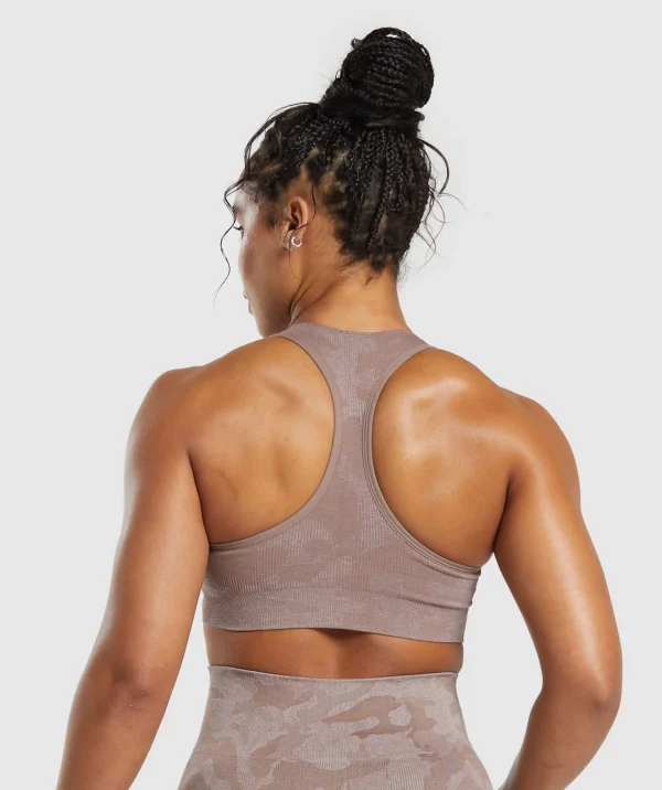 Fashion Gymshark Adapt Camo Seamless Sports Bra- Mocha Mauve/Stone Pink