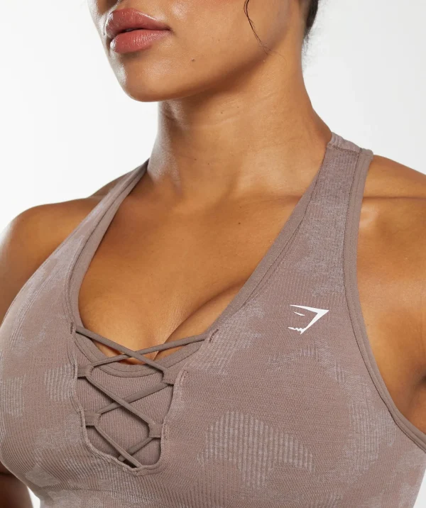 Fashion Gymshark Adapt Camo Seamless Sports Bra- Mocha Mauve/Stone Pink