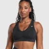 Sale Gymshark Adapt Camo Sports Bra Black/AsphaltGrey