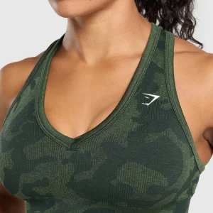 Clearance Gymshark Adapt Camo Sports Bra VictoryGreen/ForceGreen