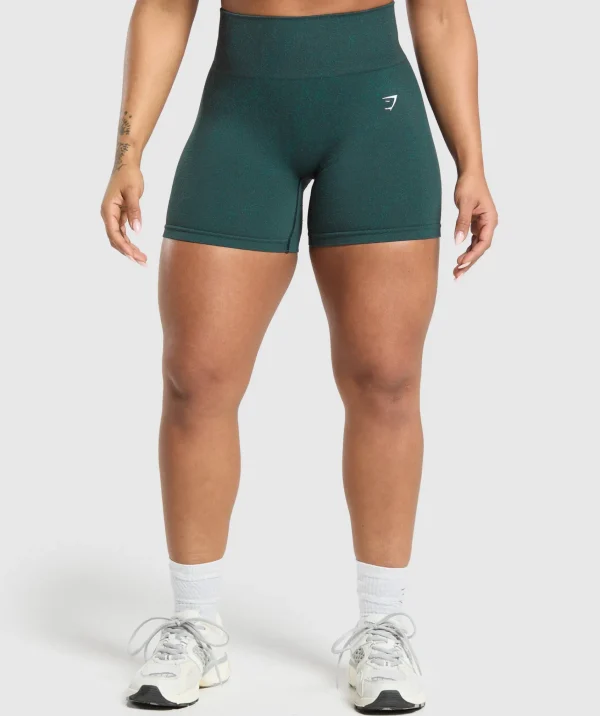 Clearance Gymshark Adapt Fleck Seamless Shorts DarkestTeal/FunctionalTeal