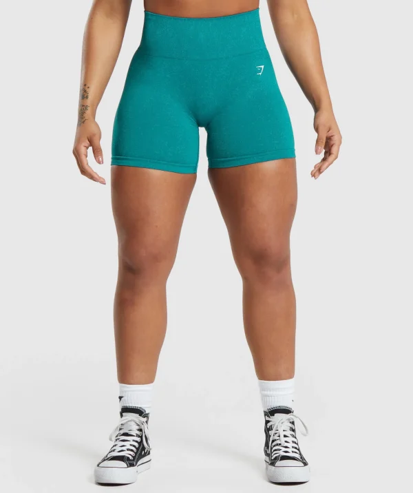 Discount Gymshark Adapt Fleck Seamless Shorts OceanTeal/ArtificialTeal