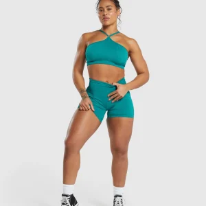 Discount Gymshark Adapt Fleck Seamless Shorts OceanTeal/ArtificialTeal