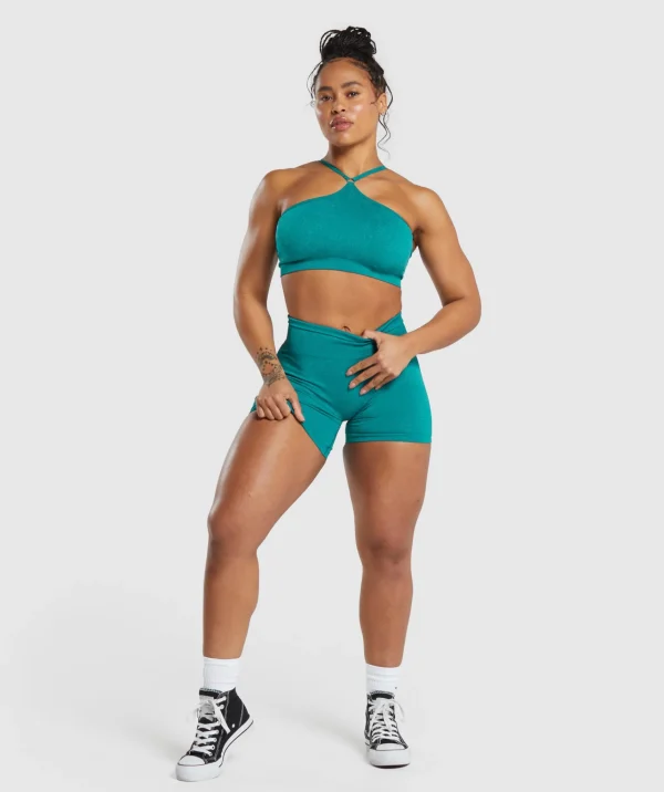 Discount Gymshark Adapt Fleck Seamless Shorts OceanTeal/ArtificialTeal