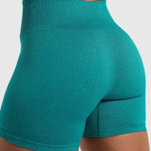 Discount Gymshark Adapt Fleck Seamless Shorts OceanTeal/ArtificialTeal