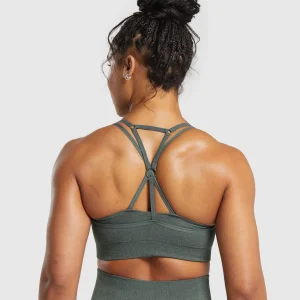 Discount Gymshark Adapt Fleck Seamless Sports Bra SlateTeal/CargoTeal