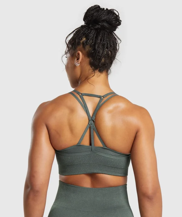 Discount Gymshark Adapt Fleck Seamless Sports Bra SlateTeal/CargoTeal