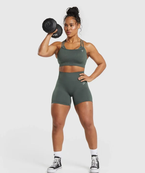 Discount Gymshark Adapt Fleck Seamless Sports Bra SlateTeal/CargoTeal