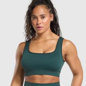 Sale Gymshark Adapt Fleck Sports Bra DarkestTeal/FunctionalTeal