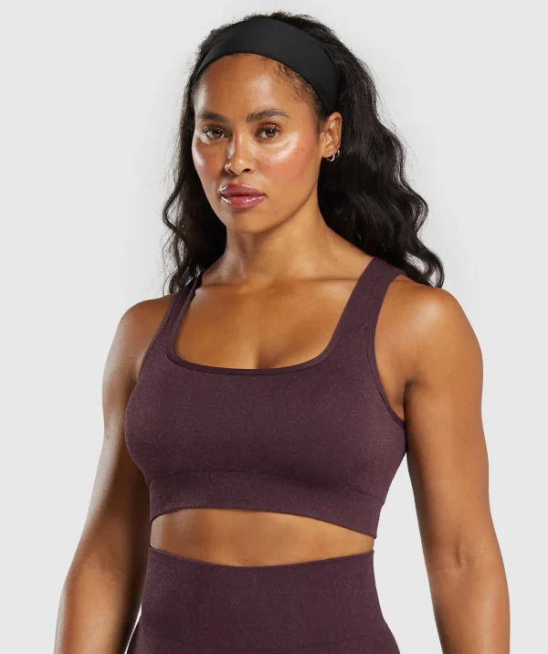 Outlet Gymshark Adapt Fleck Sports Bra DepthPurple/SteelPurple