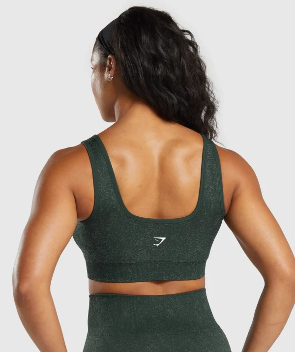 Outlet Gymshark Adapt Fleck Sports Bra VictoryGreen/UnitGreen