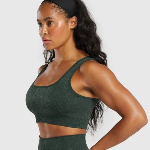 Outlet Gymshark Adapt Fleck Sports Bra VictoryGreen/UnitGreen