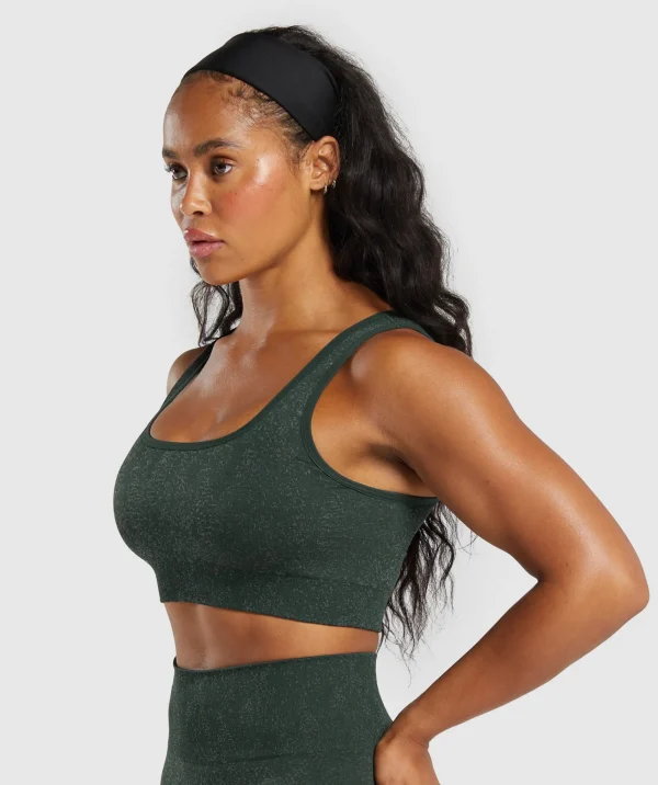 Outlet Gymshark Adapt Fleck Sports Bra VictoryGreen/UnitGreen