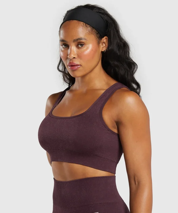 Outlet Gymshark Adapt Fleck Sports Bra DepthPurple/SteelPurple