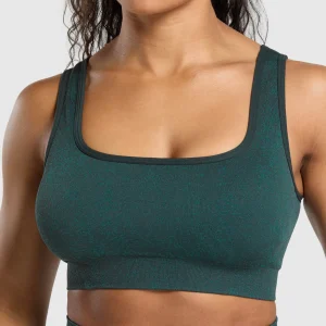 Sale Gymshark Adapt Fleck Sports Bra DarkestTeal/FunctionalTeal