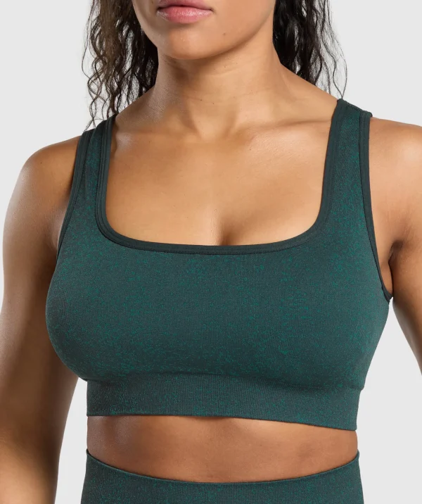 Sale Gymshark Adapt Fleck Sports Bra DarkestTeal/FunctionalTeal