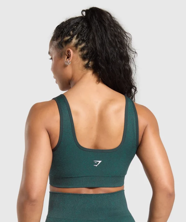 Sale Gymshark Adapt Fleck Sports Bra DarkestTeal/FunctionalTeal