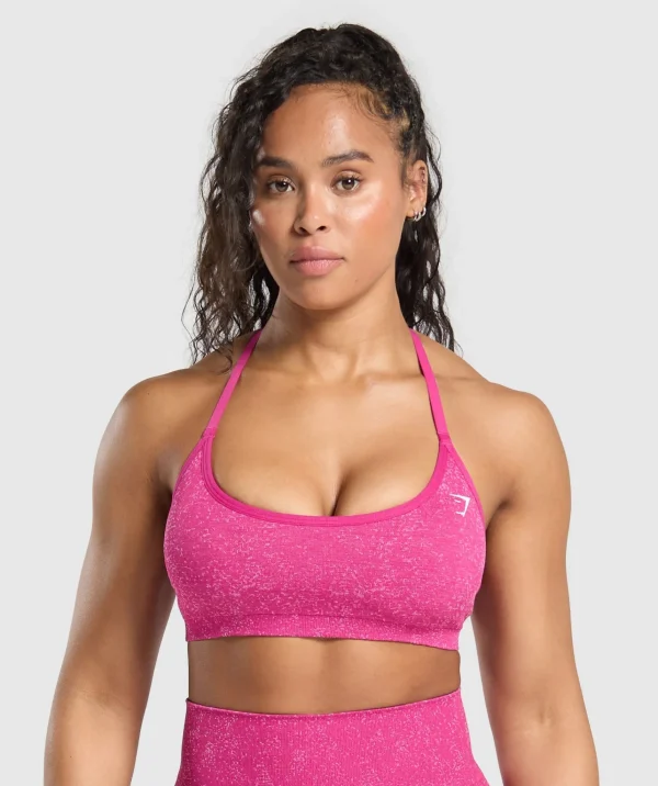 Discount Gymshark Adapt Fleck T-Back Bra WinningPink/SourPink