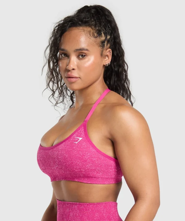 Discount Gymshark Adapt Fleck T-Back Bra WinningPink/SourPink