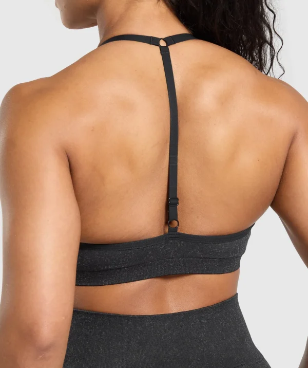 Hot Gymshark Adapt Fleck T-Back Bra Black