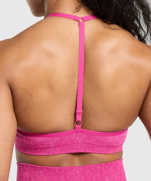 Discount Gymshark Adapt Fleck T-Back Bra WinningPink/SourPink