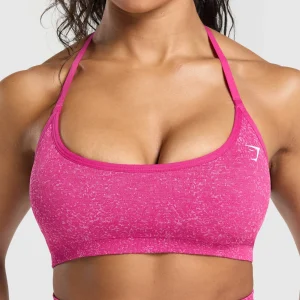 Discount Gymshark Adapt Fleck T-Back Bra WinningPink/SourPink